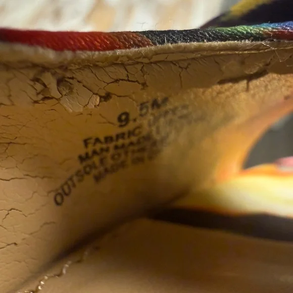 Gianni Bini Platform Peeptoe Pumps Heels 9.5 Vibrant Multicolor - Picture 12 of 13